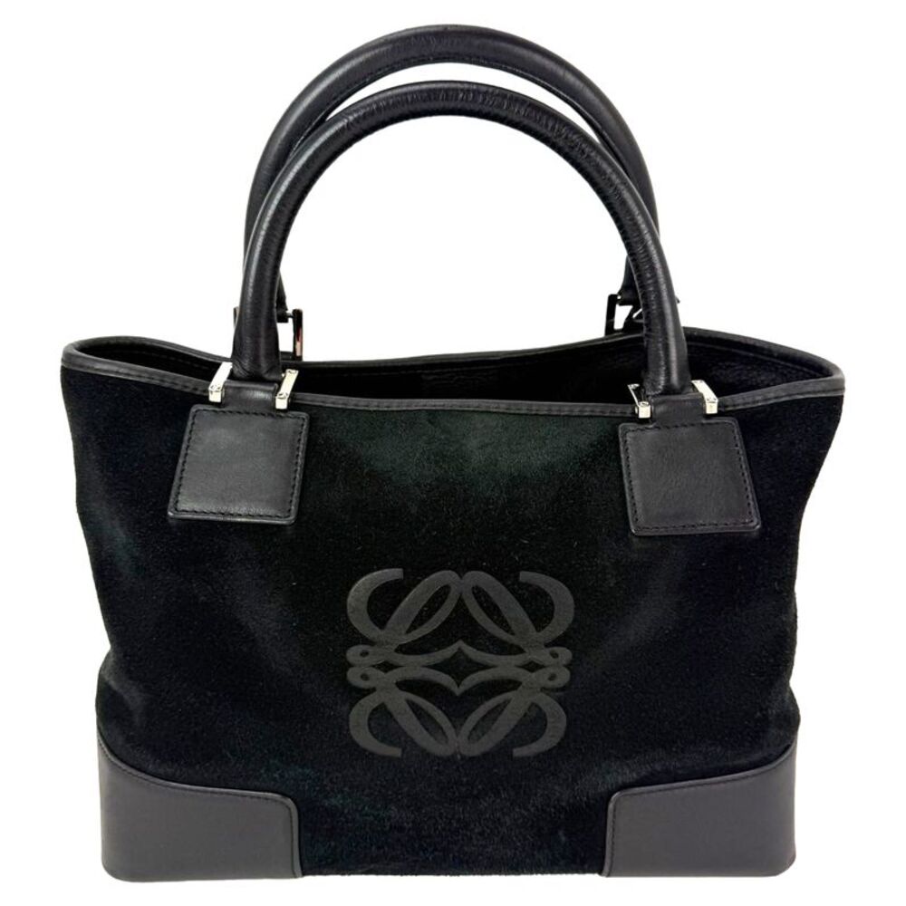 Loewe Amazona Fusta Black Suede Tote Bag - Picture 3 of 10